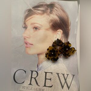 J. Crew Tortoise Print Floral Earrings